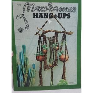 Vintage MACRAME HANG UPS Pattern Booklet 1973 Planters BOHO